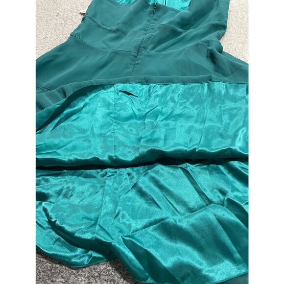 Philip Decaprio Women's Size 14 Halter Neck Tiered Dress Green Y2K - Picture 15 of 16